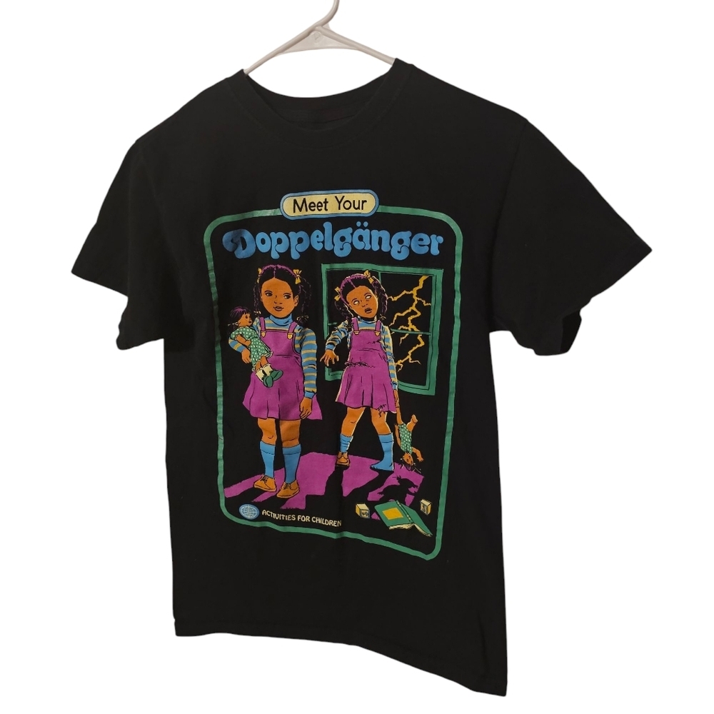 Steven Rhodes "Meet Your Doppleganger" T-Shirt-Unisex-Small-Black‎